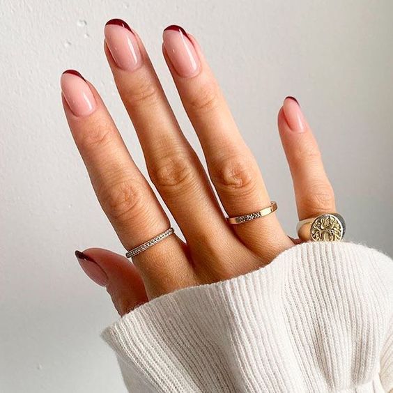 micro french manicure fall