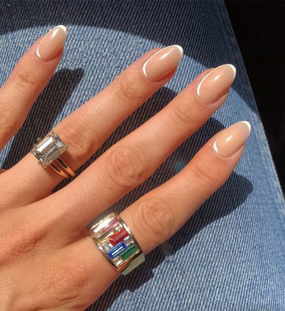 2021 french manicure nail trend