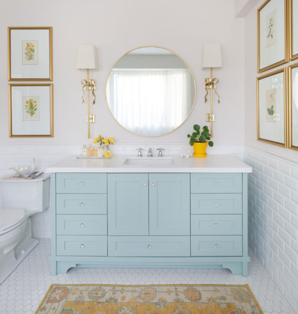 Blue Bathroom Vanity Girls Bathroom