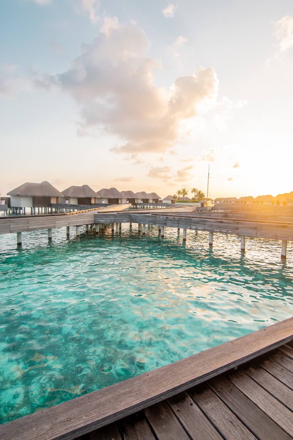 W Maldives Overwater Bungalows Sunset